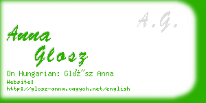 anna glosz business card